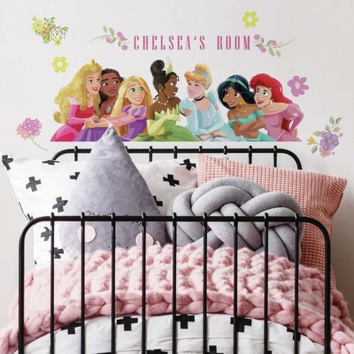 122 Disney Princess Muurstickers met Naam - Roommates, Kinderen en Baby's, Kinderkamer | Inrichting en Decoratie, Nieuw, Wanddecoratie