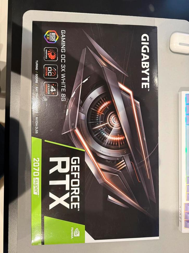 Gigabyte RTX 2070 Super 3X OC WHITE 8GB, Computers en Software, Videokaarten, Gebruikt, Nvidia, GDDR6, HDMI, DisplayPort, Ophalen of Verzenden