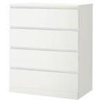 Commode IKEA MALM blanche 4 tiroirs, Huis en Inrichting, Kasten | Ladekasten, Gebruikt, Ophalen