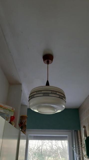 Vintage hanglamp melkglas perfecte staat