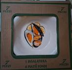 7 borden voor mosselen *Nieuw* nog verpakt, Ophalen, Nieuw, Effen, Bord(en)