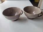 2 grijze soepkommen met oor, Huis en Inrichting, Keuken | Servies, Ophalen