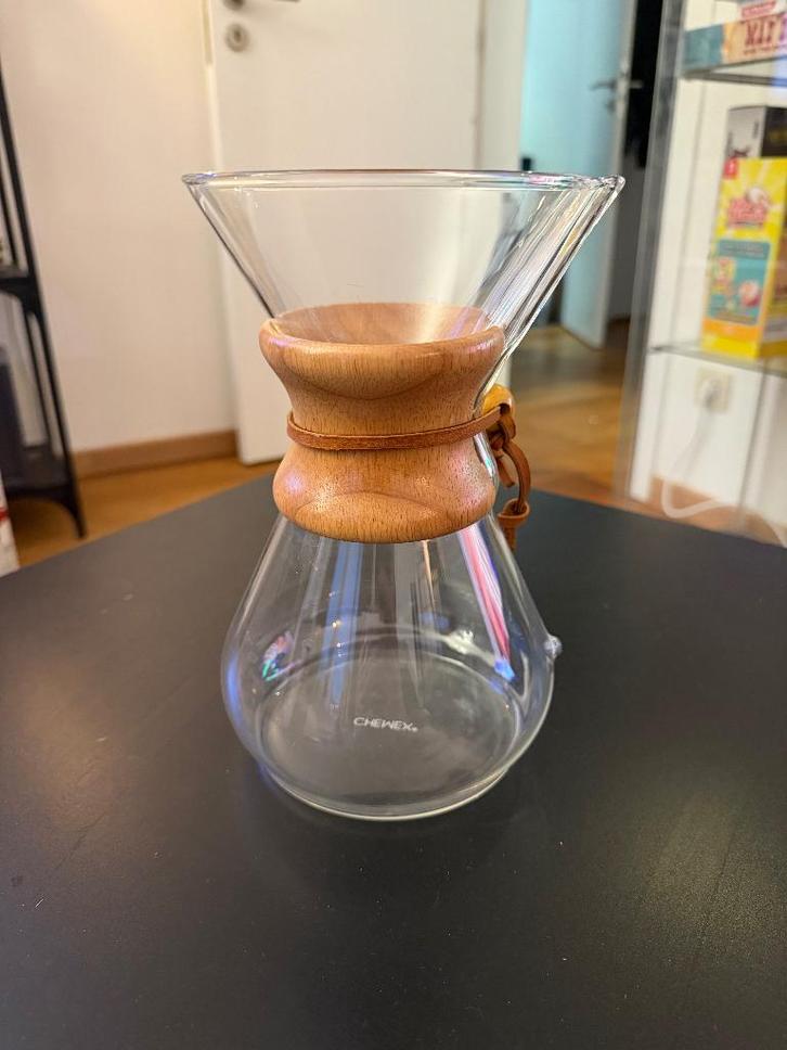 Chemex – cafetière filtre en verre avec col bois, Electroménager, Cafetières, Comme neuf, Café moulu, Autres modèles, 4 à 10 tasses