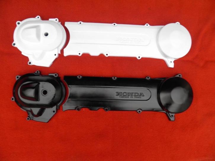 Mooi wit en zwart vario- / carterdeksels voor Honda Wallaroo, Vélos & Vélomoteurs, Pièces de cyclomoteur | Général, Utilisé, Capot
