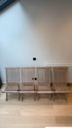 4 chaises jardin - teck - très bon état, Jardin & Terrasse, Enlèvement, Comme neuf