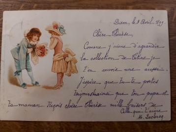 Oude postkaart 1899 beschikbaar voor biedingen