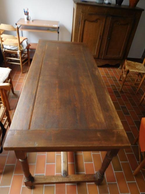 Tafel, salontafel en 6 Vlaamse stoelen, Antiquités & Art, Antiquités | Meubles | Tables, Enlèvement