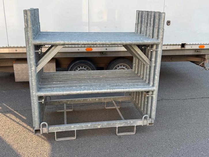 Metser stelling te koop, Doe-het-zelf en Bouw, Steigers, Zo goed als nieuw, Gevelsteiger, 5 meter of hoger, Ophalen