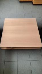Vierkante beuken salontafel met tussenschot, Gebruikt, Overige houtsoorten, Ophalen