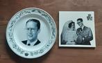 Bord en tegel koning Boudewijn en koningin Fabiola, Ophalen of Verzenden
