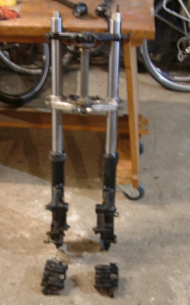 honda voorvork 38 div clippons stuur 35 en 38 mm, Motoren, Onderdelen | Honda, Gebruikt, Ophalen