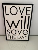 Houten kader met opschrift, Ophalen of Verzenden, Zo goed als nieuw