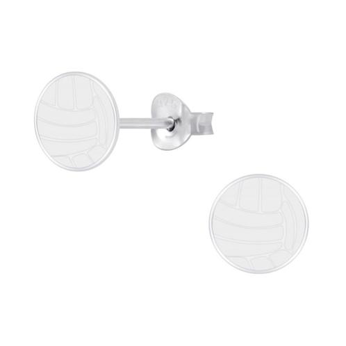 Zilveren kinderoorbellen volleybal - OP=OP - TOT. UITVERKOOP, Handtassen en Accessoires, Kindersieraden, Nieuw, Oorbellen, Ophalen of Verzenden