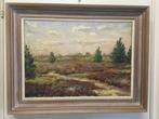 Vintage.Olieverf schilderij Heide landschap gesigneerd, Antiek en Kunst, Ophalen of Verzenden