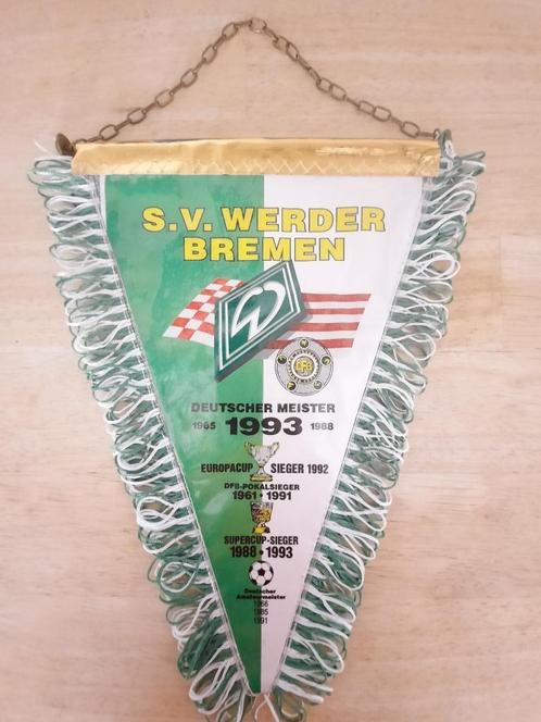 Werder Bremen wimpel Bundesliga kampioen 1993 Deutsch, Verzamelen, Sportartikelen en Voetbal, Zo goed als nieuw, Vaantje of Sjaal