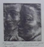 JOS VERDEGEM / FLAMANDES / ZW-W ETS / 42x30cm / SIG / 1944, Antiek en Kunst, Ophalen of Verzenden