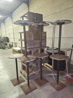 7 bartafels met gietijzeren voet – leuk opknapproject!, Ophalen, Gebruikt