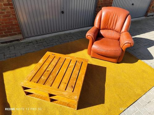 Table de salon 80x80x32 en bois plein -pin massif., Huis en Inrichting, Tafels | Salontafels, Gebruikt, Minder dan 50 cm, 50 tot 100 cm