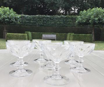 Set van 7 Kristallen Champagnecoupes beschikbaar voor biedingen