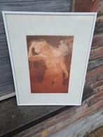 eau forte epreuve d artiste signe armand rassenfosse, Antiek en Kunst, Ophalen of Verzenden