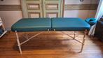 Blauwgroene opvouwbare massagetafel EarthLite, Sport en Fitness, Massageproducten, Ophalen, Zo goed als nieuw, Massagetafel