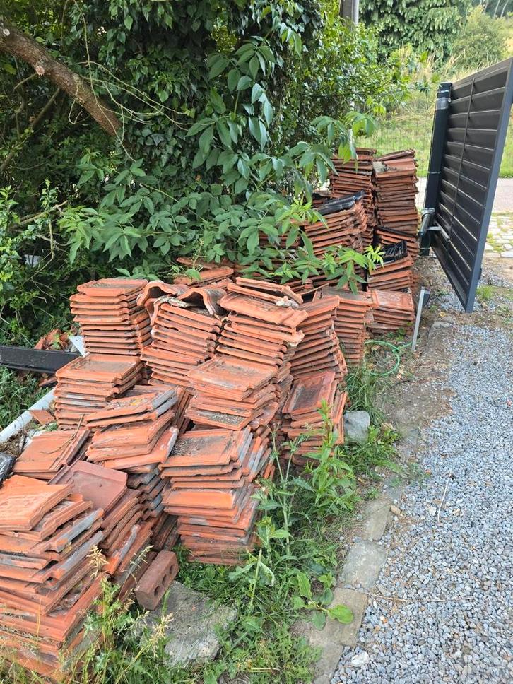 Loksbergen dakpannen +- 80 vierkante meter, Doe-het-zelf en Bouw, Dakpannen en Dakbedekking, Zo goed als nieuw, Dakpannen, Ophalen