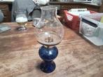 Oude kobalt blauw olielamp, Antiek en Kunst, Curiosa en Brocante, Ophalen