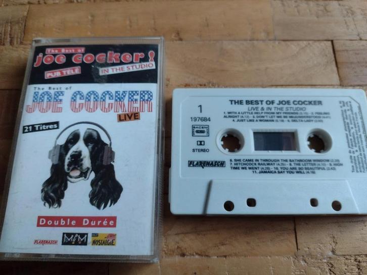 MUZIEK CASSETTE: THE BEST OF JOE COCKER: IN THE STUDIO+LIVE, Cd's en Dvd's, Cassettebandjes, Zo goed als nieuw, Origineel, Pop
