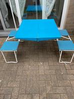 Table de camping avec 4 chaises, Caravanes & Camping, Utilisé, Table de camping