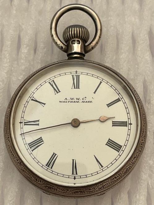 Zilveren Waltham Mass zakhorloge, Antiek en Kunst, Antiek | Zilver en Goud, Zilver, Verzenden