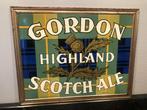 gordon highland scotch ale reclame 1980 met takszegel, Verzamelen, Biermerken, Ophalen of Verzenden, Gebruikt, Reclamebord, Plaat of Schild