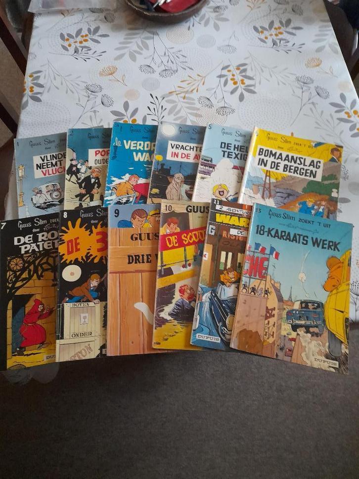 Guus Slim 1 t.e.m.11 + 13 jaren 70, Boeken, Stripverhalen, Gelezen, Ophalen of Verzenden