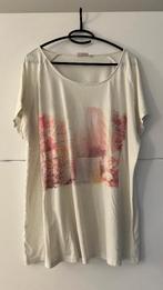 We Woman witte T-shirt met roze print, Kleding | Dames, Grote Maten, Wit, Zo goed als nieuw, We Woman, Shirt of Top