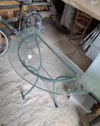Tafel met halve maan, Huis en Inrichting, Ophalen, Zo goed als nieuw, Glas