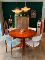 Mid century vintage stoelen, geherstoffeerd, Huis en Inrichting, Ophalen, Zo goed als nieuw, Stof, Vier