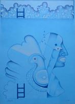 JEAN BILQUIN / FIGURATIE / KLEURLITHO / 70x50cm / SIG, Ophalen of Verzenden