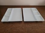 2 witte borden met verdelingen, Huis en Inrichting, Ophalen of Verzenden, Zo goed als nieuw, Bord(en)