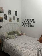 Lit IKEA LEIRVIK blanc métal + sommier à lattes – 140200, Ophalen, Gebruikt, Wit, Tweepersoons