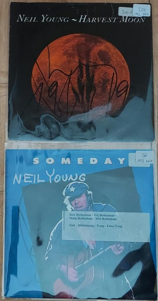 Neil young singles harvest moon/someday, Ophalen of Verzenden