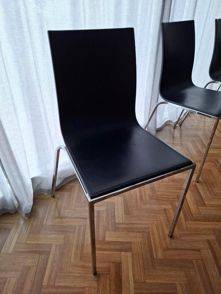 Design Dan-form eetkamer stoelen, Huis en Inrichting, Stoelen, Zo goed als nieuw, Zwart, Ophalen