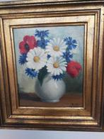 Schilderij bloemen olieverf , Alfons Waterschoot, Antiek en Kunst, Ophalen