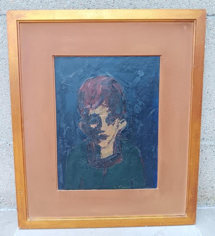 Gabriel De Pauw - portret jongen - olieverf, Antiek en Kunst, Kunst | Schilderijen | Klassiek, Ophalen