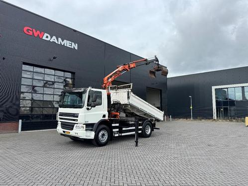 DAF CF 75.310 4x2 3 zijdige Kipper/ Atlas 105.2 - A2 Euro 5, Auto's, Vrachtwagens, ABS, Elektrische ramen, Mistlampen, Radio, Trekhaak