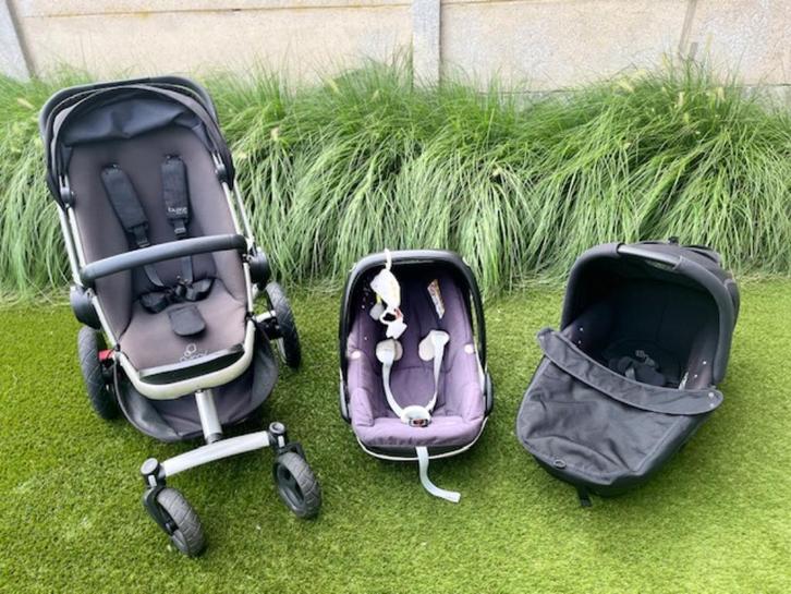 Buggy (Quinny) + wiegje en maxi cosi, Kinderen en Baby's, Kinderwagens en Combinaties, Gebruikt, Combiwagen, Quinny, Duowagen