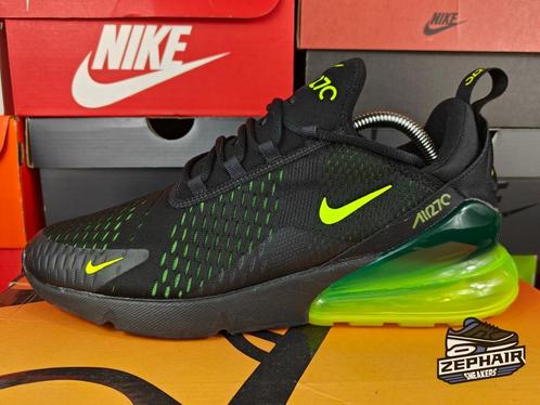 Nike Air Max 270 'Black/Volt' EU44,5 2018, Kleding | Heren, Schoenen, Gedragen, Sneakers, Zwart, Ophalen of Verzenden