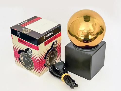 tafellamp Philips kubus goud, Verzamelen, Retro, Huis en Inrichting, Verzenden