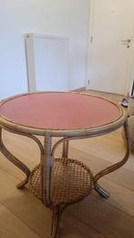 Vintage rotan salontafel, Huis en Inrichting, Tafels | Salontafels, Ophalen, Gebruikt, Kunststof