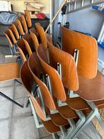 Lot 14 st gebruikte stoelen te koop: Galvanitas, Huis en Inrichting, Ophalen, Gebruikt, Bruin, Schoolstoel