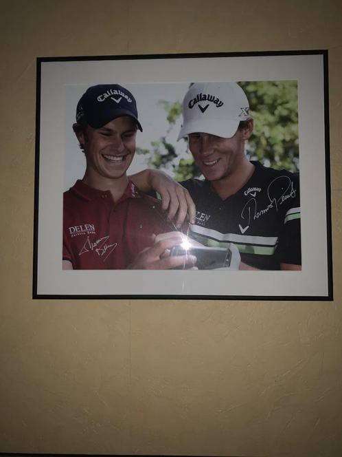 Foto van Thomas Pieters & Thomas Detry met handtekeningen.+, Sport en Fitness, Golf, Nieuw, Overige typen, Overige merken, Ophalen