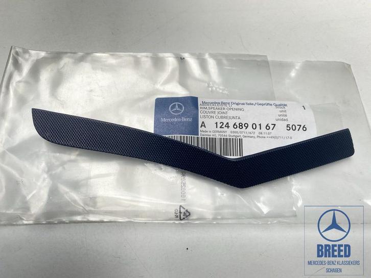 NOS lijstje luidsprekerafdekking blauw links Mercedes W124, Auto-onderdelen, Interieur en Bekleding, Mercedes-Benz, Nieuw, Ophalen of Verzenden